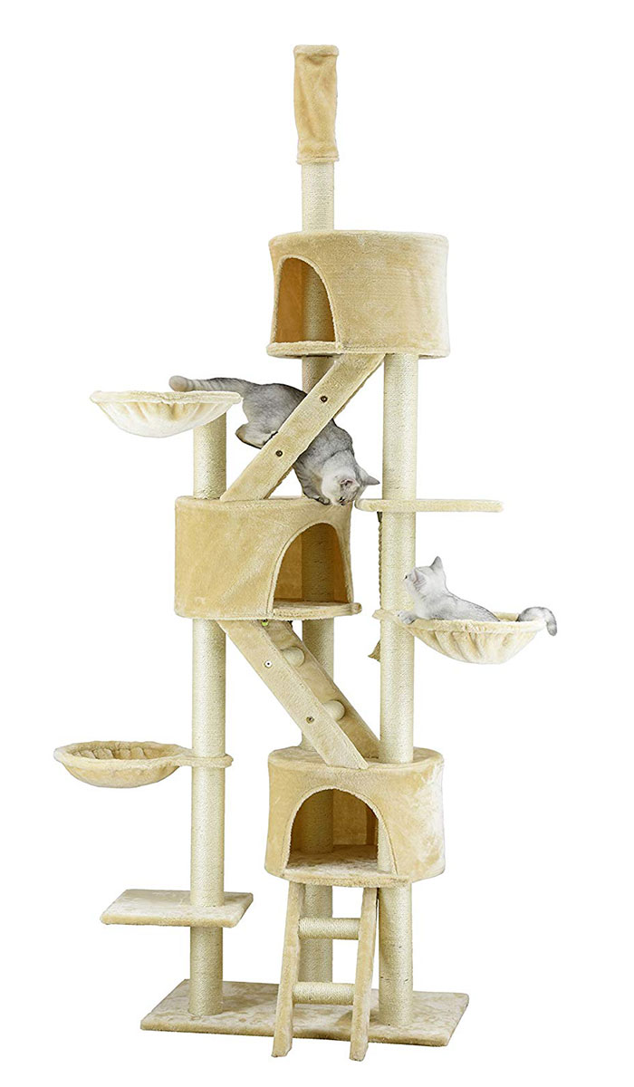 Go Pet Club Huge Cat Tree 92 Inch-Light